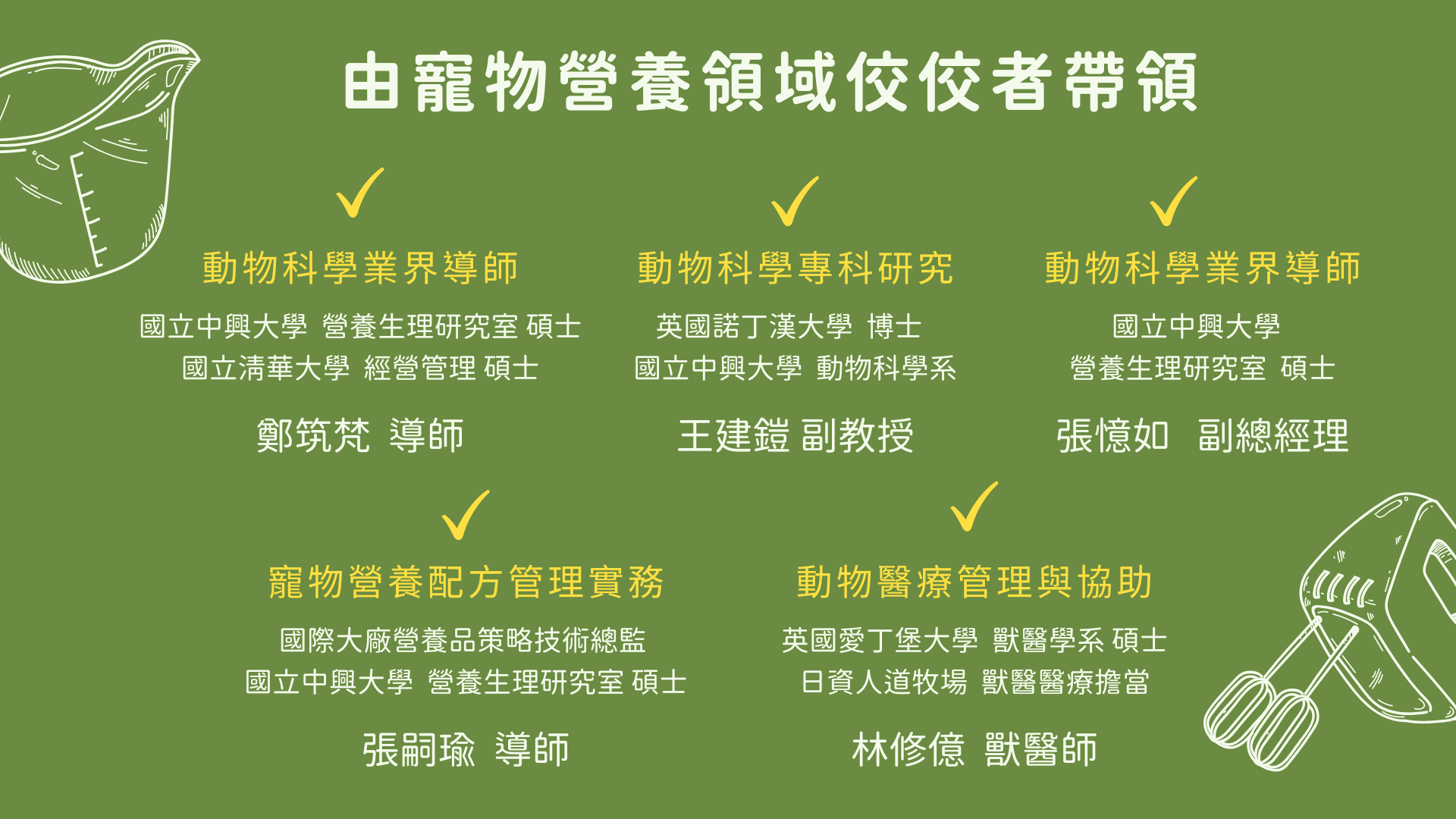 廚房裡的科學家 : 寵物營養課程入門一階36H